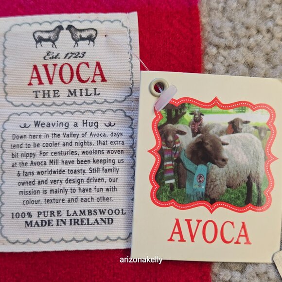 NWT Lambswool Baby Wrap/Scarf/Lap Blanket Herringbone AVOCA Ireland - Picture 9 of 12